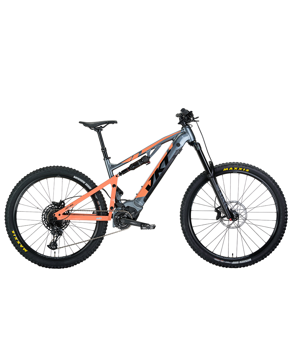 VTT électrique tout suspendu Homme JUMBLE 711WH Noir/Orange